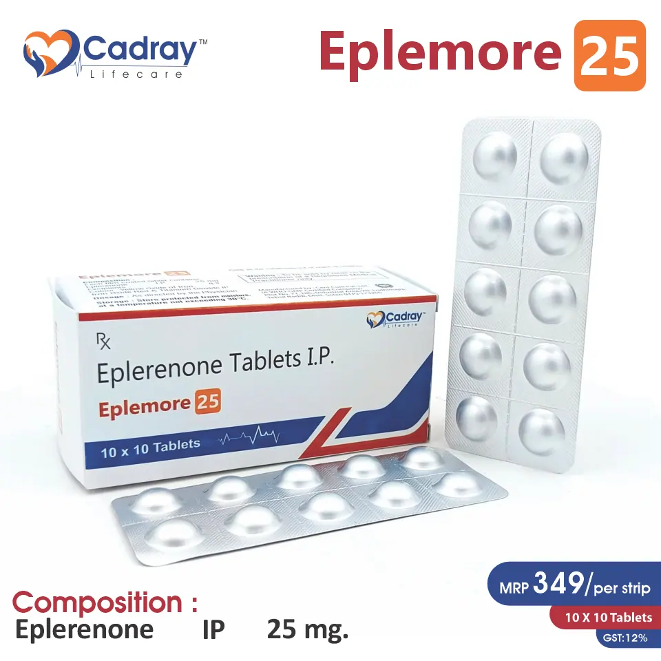 Showing Eplerenone 25mg at Best Price in PCD Pharma with other Medicines for Hypertension, Blood Pressure and sugar
